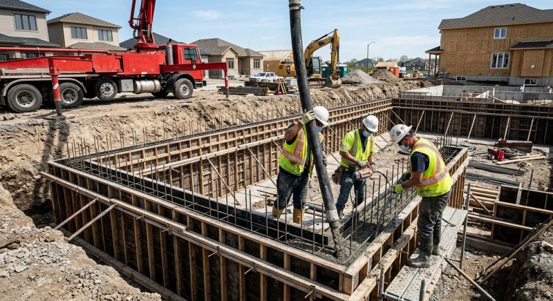 Foundation Pouring in Fredericksburg, VA